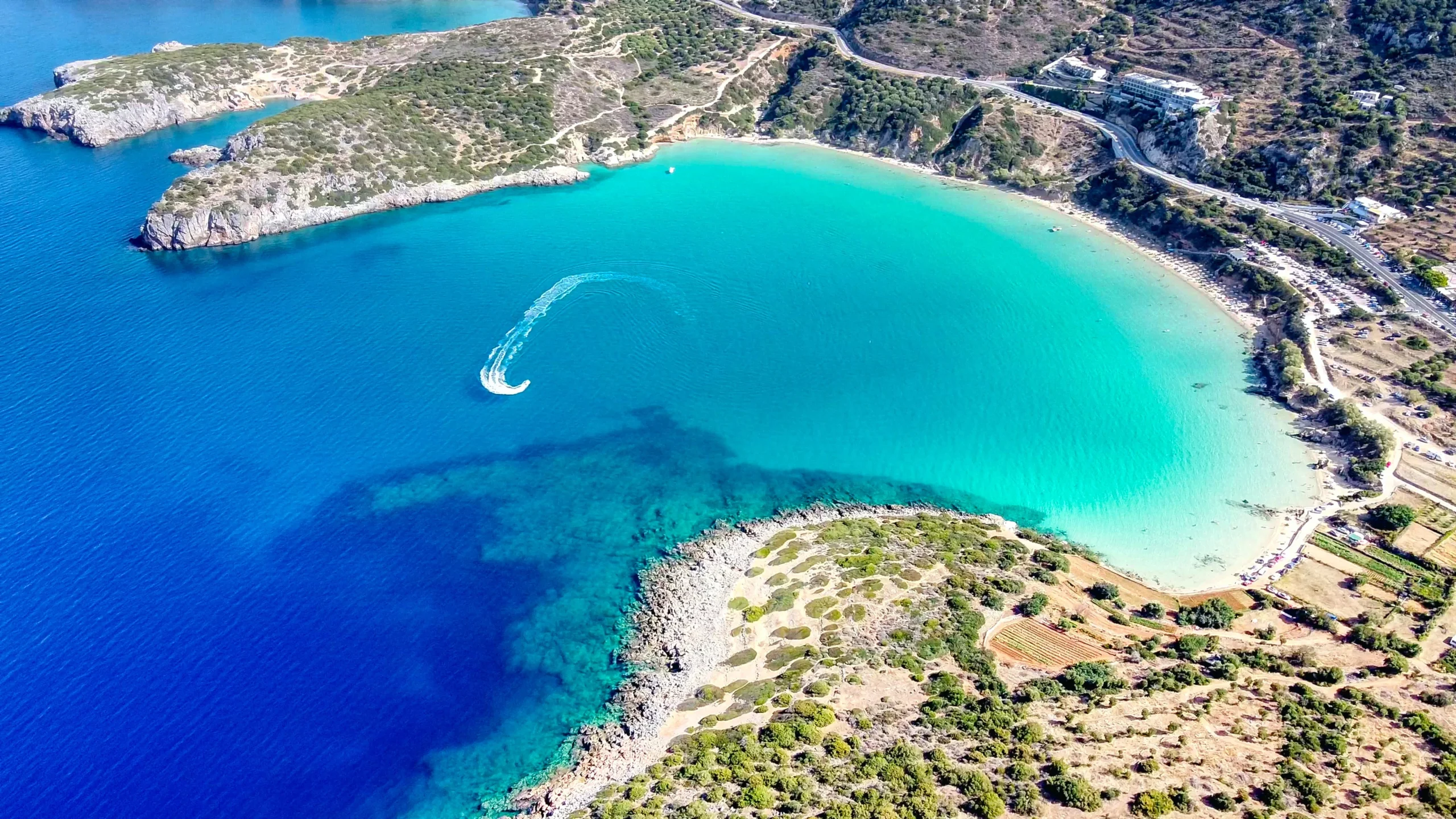 greece beach aerial